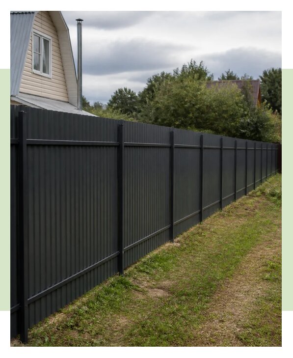 Забор из профнастила для СНТ в Канаше по цене от 3287 р. | ЗаборЭксеперт-Кна