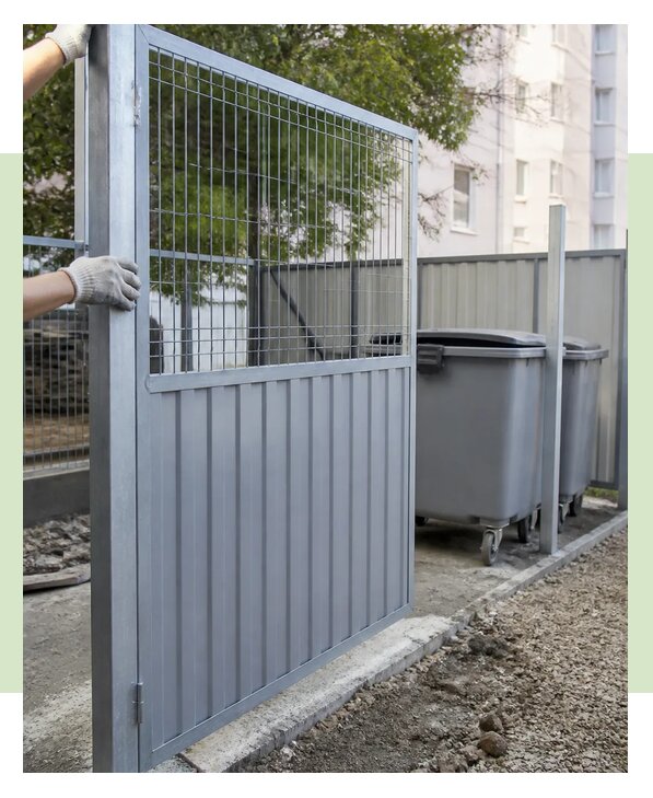 Монтаж ограждений для контейнерных площадок в Канаше
